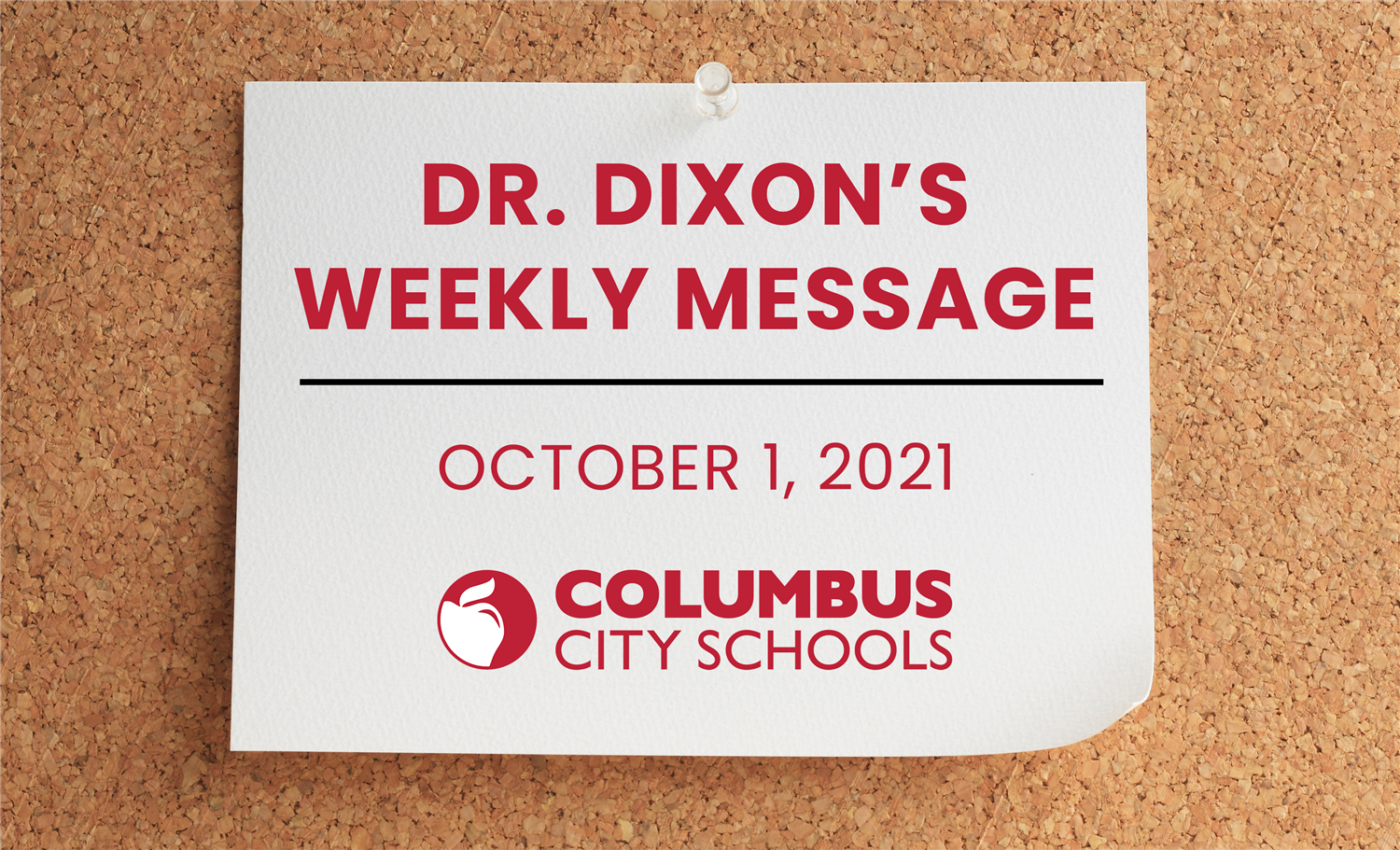 Dr. Dixon Message